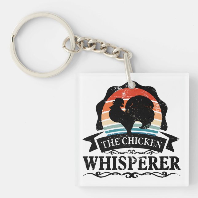 The Chicken Whisperer Funny Key Ring (Front)