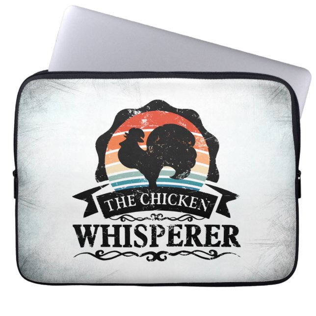 The Chicken Whisperer Funny Laptop Sleeve (Front)