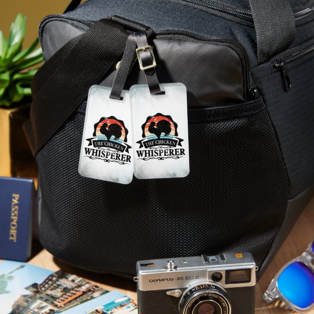 The Chicken Whisperer Funny Luggage Tag (Front & Back)
