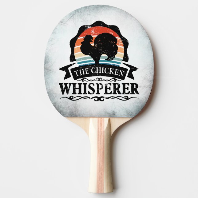 The Chicken Whisperer Funny Ping Pong Paddle (Front)