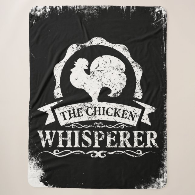The Chicken Whisperer Funny Sherpa Blanket (Front)
