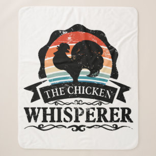 The Chicken Whisperer Funny Sherpa Blanket