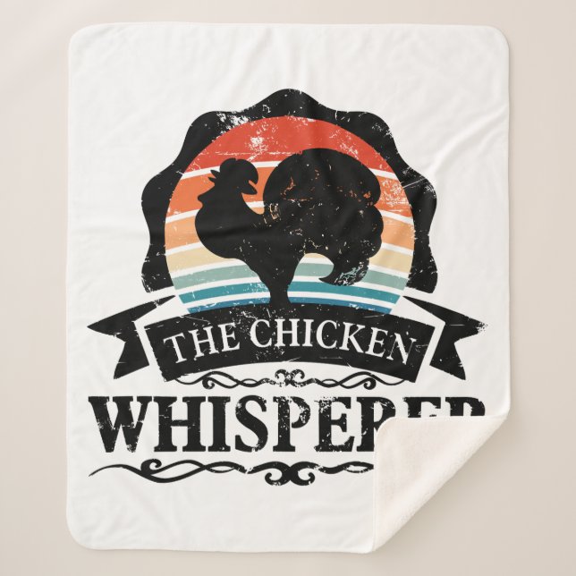 The Chicken Whisperer Funny Sherpa Blanket (Front)