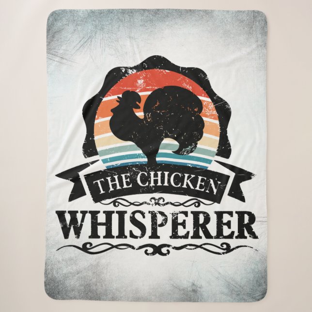 The Chicken Whisperer Funny Sherpa Blanket (Front)