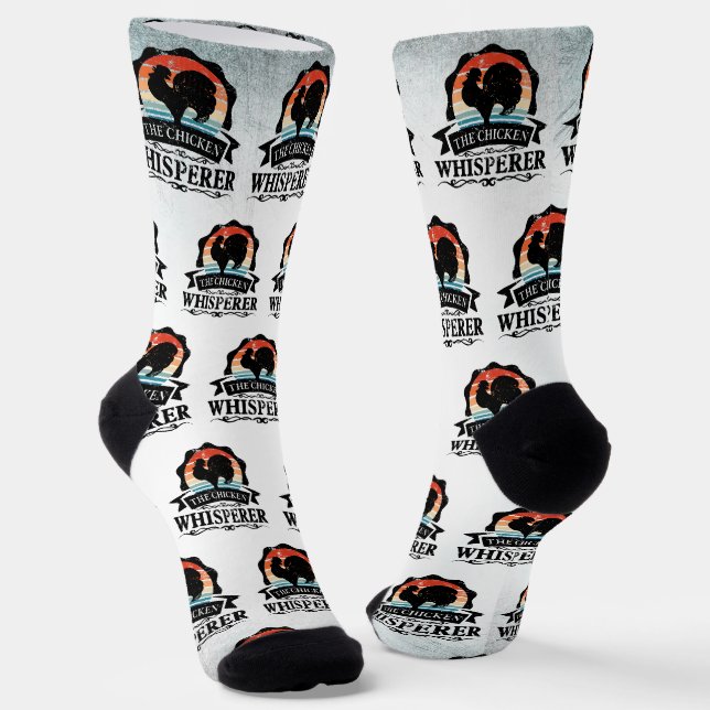 The Chicken Whisperer Funny Socks (Angled)
