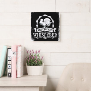 The Chicken Whisperer Funny Square Wall Clock