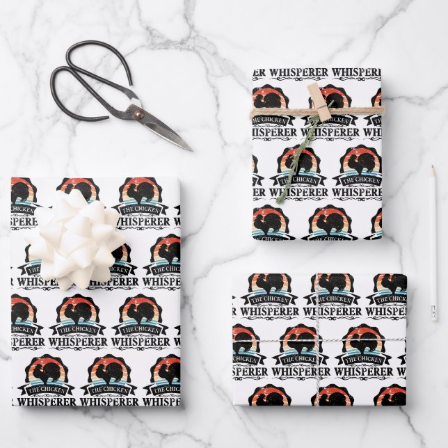 The Chicken Whisperer Funny Wrapping Paper Sheet (Front)