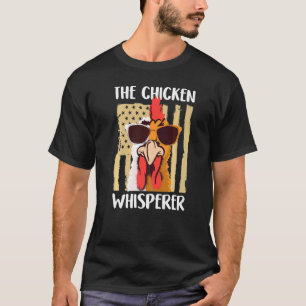 The Chicken Whisperer Vintage Chicken American Fla T-Shirt