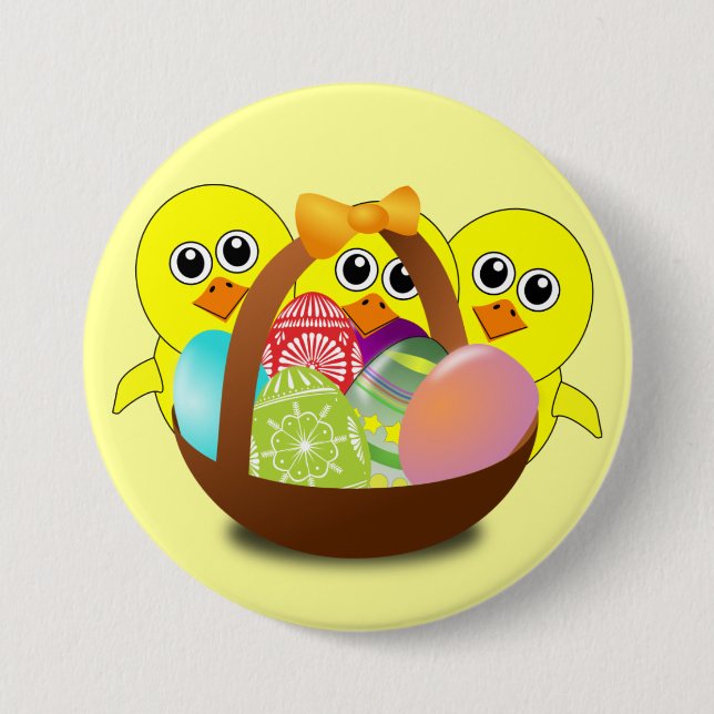 The Chicks Easter Basket - 7.5 Cm Round Badge (Front)
