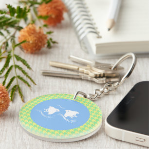 The chidori-zuri (a pattern of a zigzag pattern), key ring