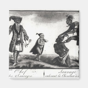 The Chief of the Savages Scalping his Enemy Magnet