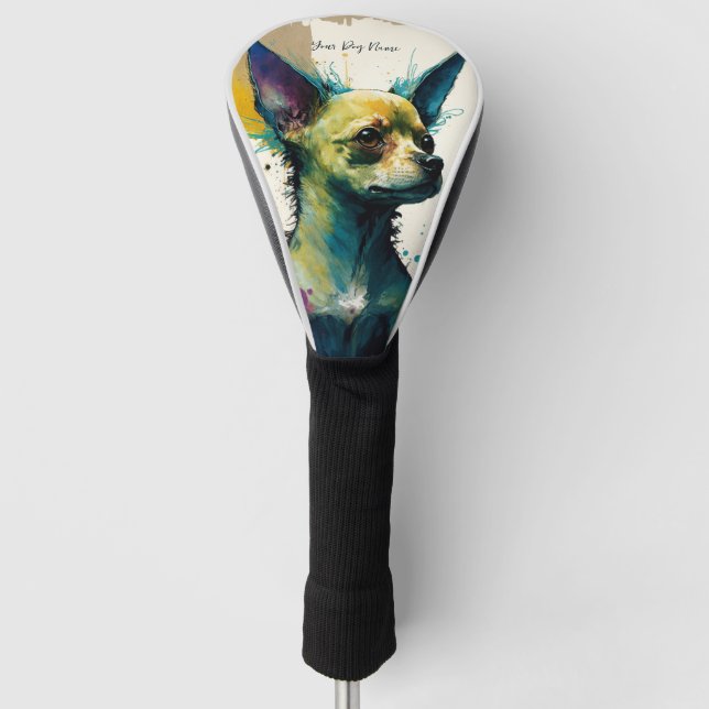 The Chihuahua Dog - Composition 004 Golf Head Cover (Front)