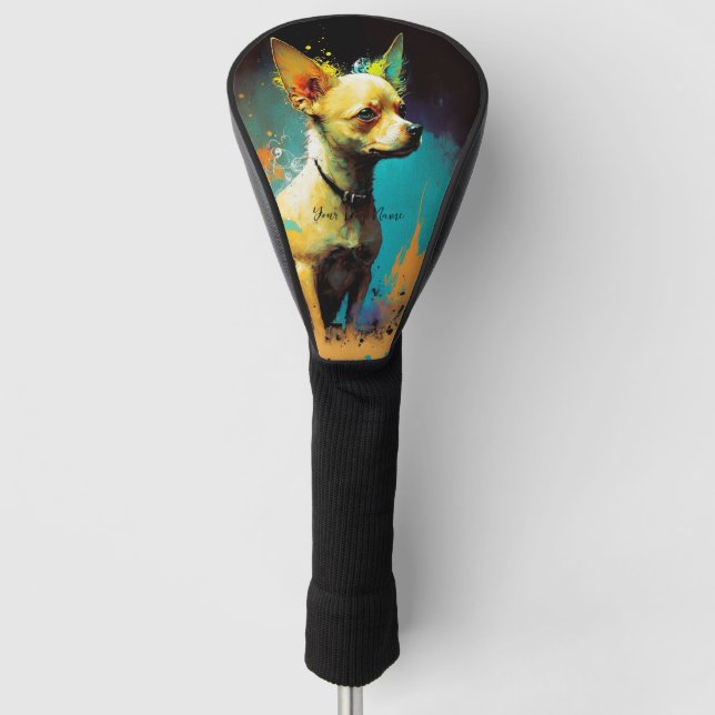 The Chihuahua Dog - Composition 006 Golf Head Cover (Front)