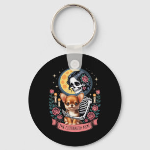The Chihuahua Mum Halloween Dog Onwer Skeleton Wom Key Ring