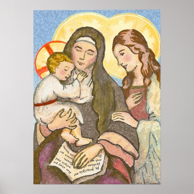 The Child Jesus with His Mother and Grandmother Poster (Front)