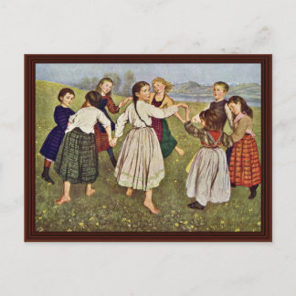 The Child Round Dance By Thoma Hans Postcard