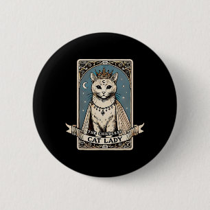 The Childless Cat Ladies Tarot Card 6 Cm Round Badge