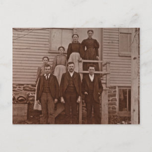 The Children of John & Mary Rupp circa 1875 Postcard