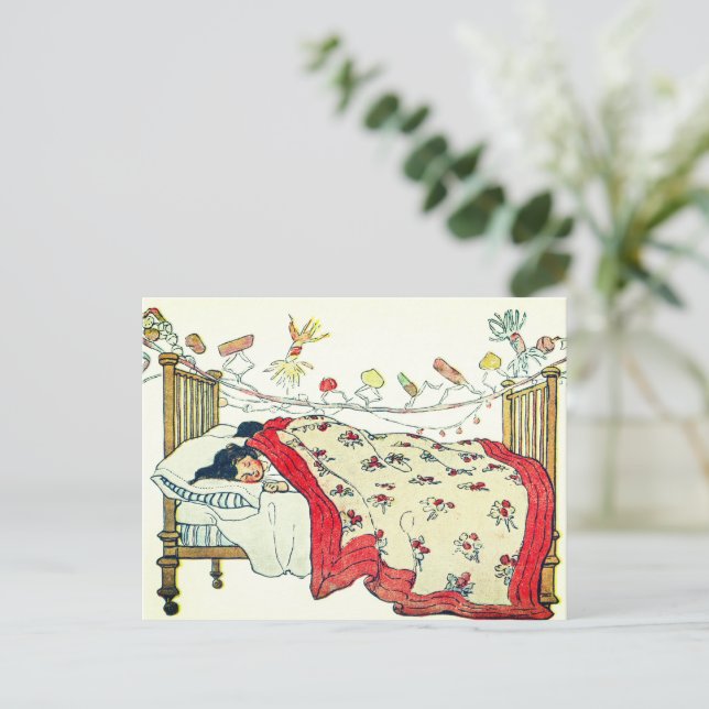 The children were nestled all snug in their beds holiday postcard (Standing Front)