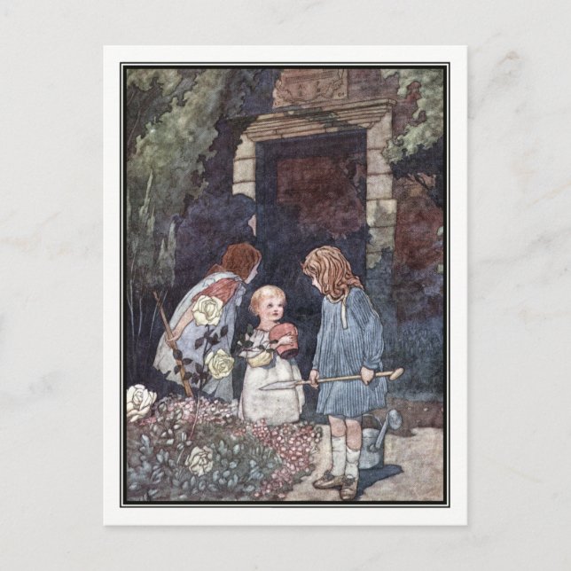 The Children's Garden by Charles Robinson Postcard (Front)