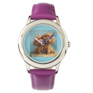 The Children's Puppy vintage leather watch