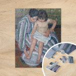 The Child's Bath | Mary Cassatt Jigsaw Puzzle<br><div class="desc">The Child's Bath (1893) by American impressionist artist Mary Cassatt. Original artwork is an oil painting on canvas depicting a portrait of a mother giving her young child a bath. 

Use the design tools to add custom text or personalise the image.</div>