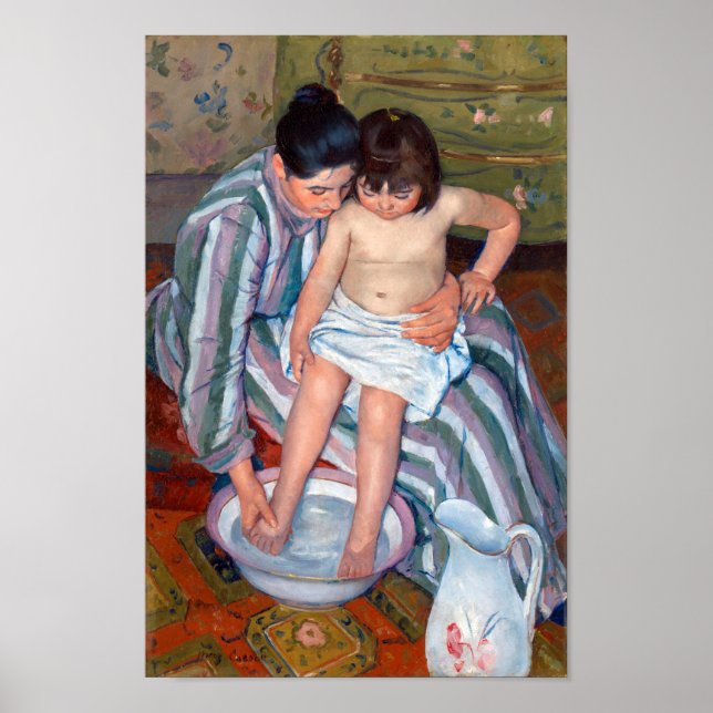 The Child's Bath, Mary Cassatt Poster (Front)