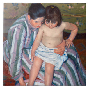 The Child's Bath, Mary Cassatt Tile