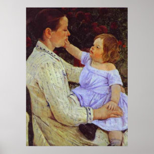The Child's Caress. c. 1890, Mary Cassatt Poster