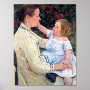 The Child's Caress, Mary Cassatt Poster
