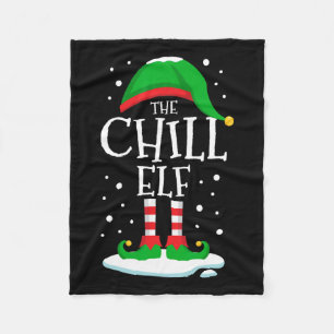 The Chill Elf Christmas Family Matching Xmas Group Fleece Blanket