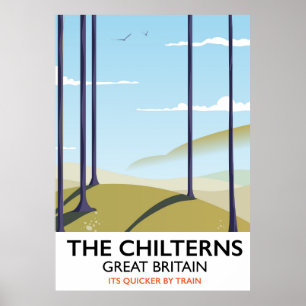 The Chilterns Great Britain travel poster