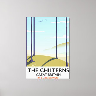 The Chilterns Great Britain travel poster Canvas Print
