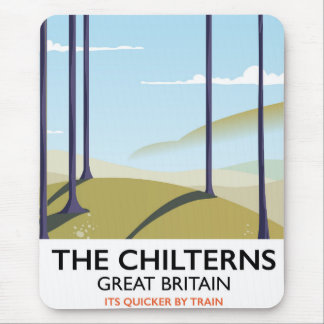 The Chilterns Great Britain travel poster Mouse Mat