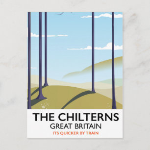 The Chilterns Great Britain travel poster Postcard