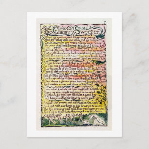 'The Chimney Sweeper', plate 7 (Bentley 12) from ' Postcard