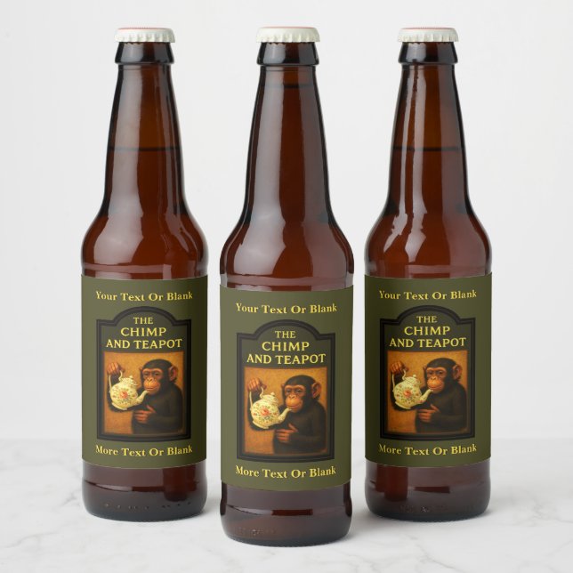 The Chimp And Teapot Pub Beer Bottle Label (Bottles)