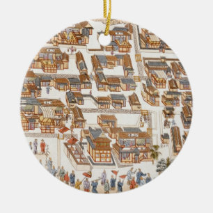 The Chinese Factory in the Street of Teng-chan at Ceramic Tree Decoration