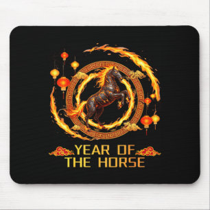 The Chinese Fire Horse Mouse Mat