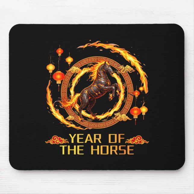 The Chinese Fire Horse Mouse Mat (Front)