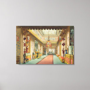 The Chinese Gallery, from 'Views of the Royal Pavi Canvas Print