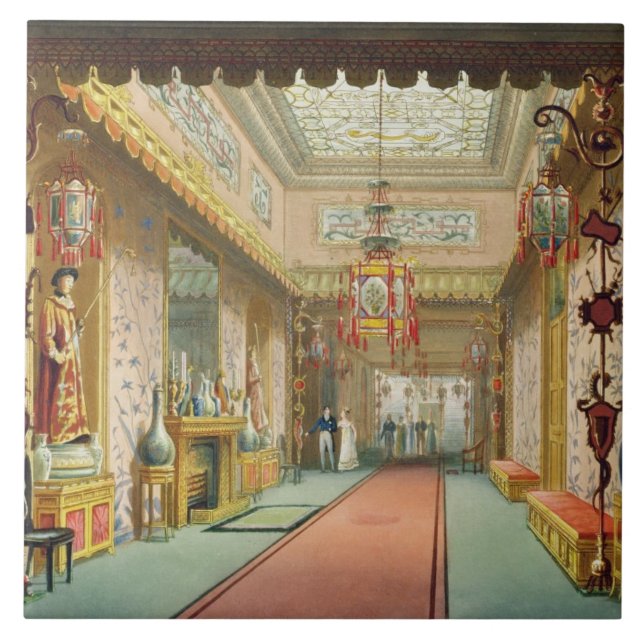 The Chinese Gallery, from 'Views of the Royal Pavi Tile (Front)