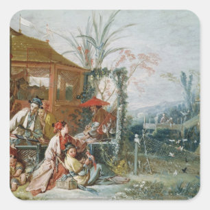 The Chinese Hunt, c.1742 Square Sticker