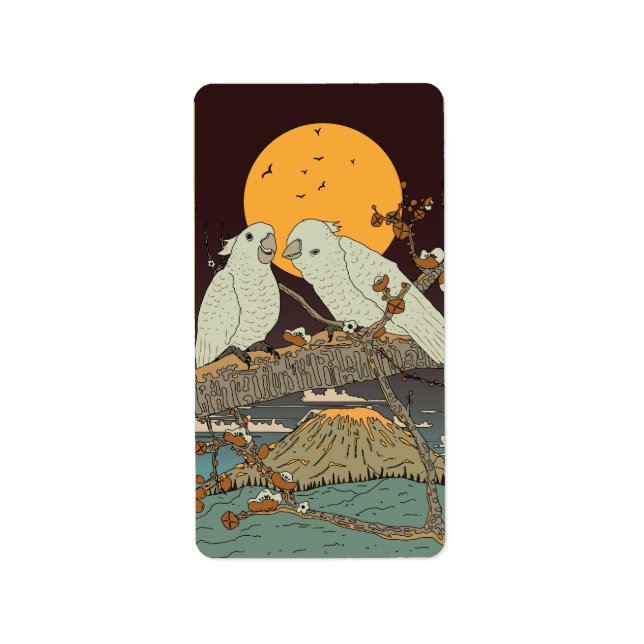 The chirping of small birds label (Front)