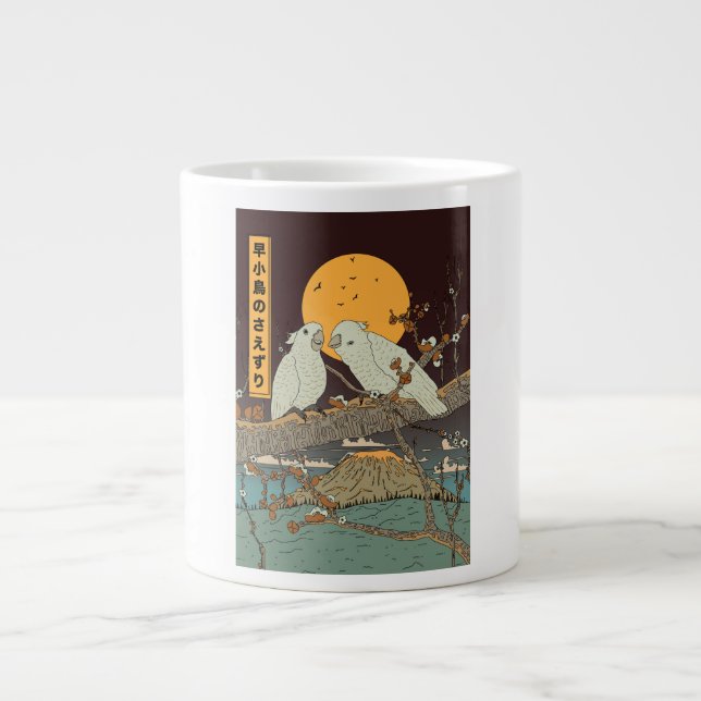 The chirping of small birds large coffee mug (Front)