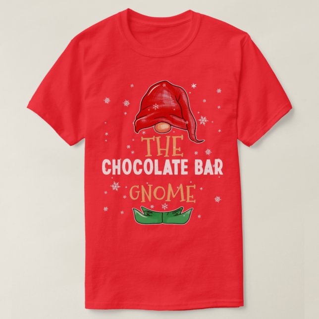 The chocolate bar Gnome Family Matching Christmas  T-Shirt (Design Front)