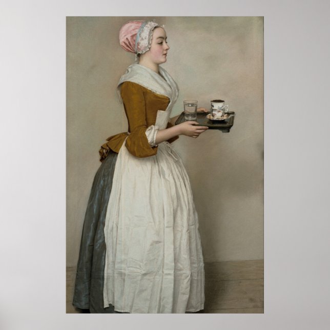 The Chocolate Girl by Jean-Étienne Liotard Poster (Front)