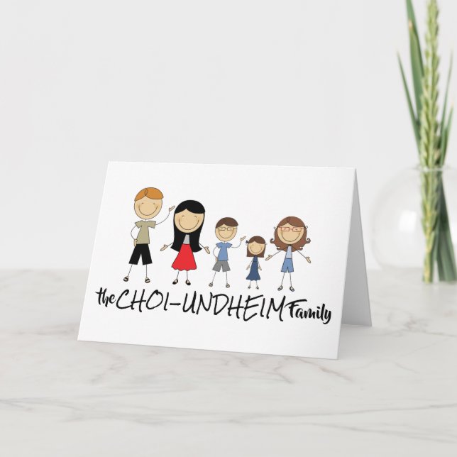 The Choi-Undheim Family Card (Horizontal) (Front)