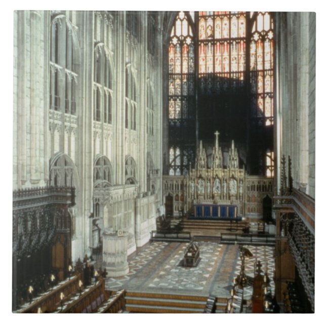 The choir and east window, 12th century (photo) tile (Front)