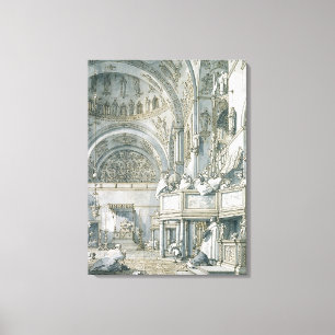 The Choir Singing in St. Mark's Basilica, Canvas Print